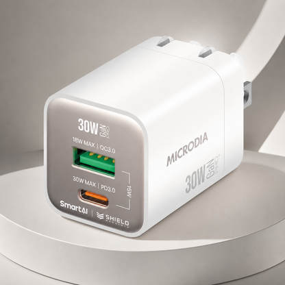 Cargador de pared SmartCube Nano 30W USB-C PD & USB