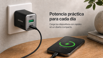 Cargador de pared SmartCube Nano 30W USB-C PD & USB