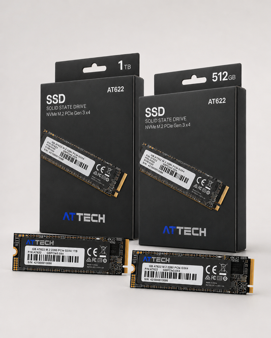 SSD interno ATTECH AT622 en formato M.2 NVMe PCIe Gen3 x4