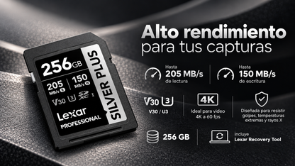 Lexar Professional SILVER PLUS SDXC UHS-I de 256 GB