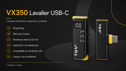 Micrófono inalámbrico Thonet & Vander VX350 Lavalier USB-C