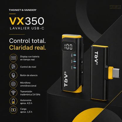 Micrófono inalámbrico Thonet & Vander VX350 Lavalier USB-C