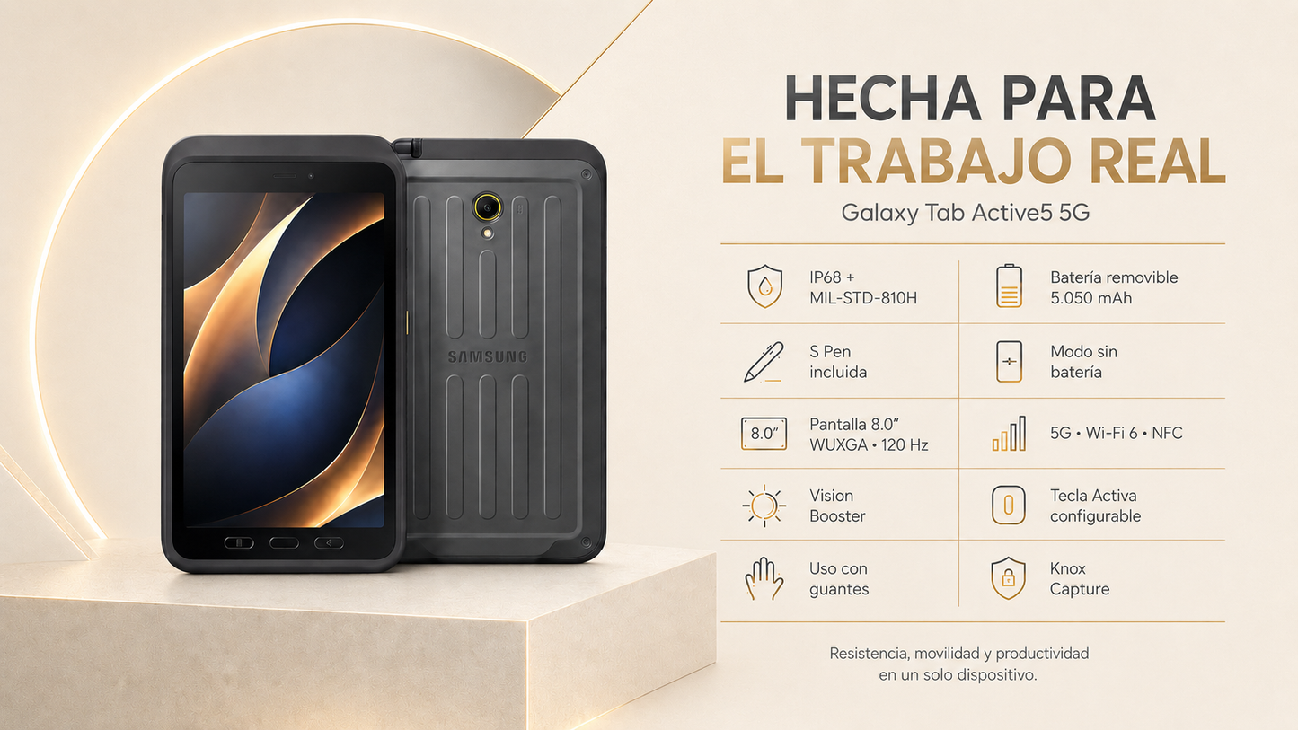 Galaxy Tab Active5 5G en color verde
