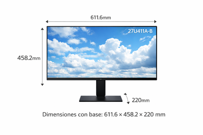 Monitor LG 27 IPS Full HD 120Hz HDR10 HDMI + VGA + Salida Audífonos 27U411A-B