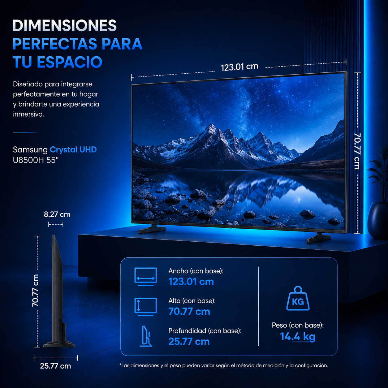 Samsung Crystal UHD U8500H de 55” (UN55U8500HKXZL)