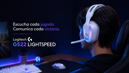 Auriculares gaming Logitech G522 LIGHTSPEED en color blanco