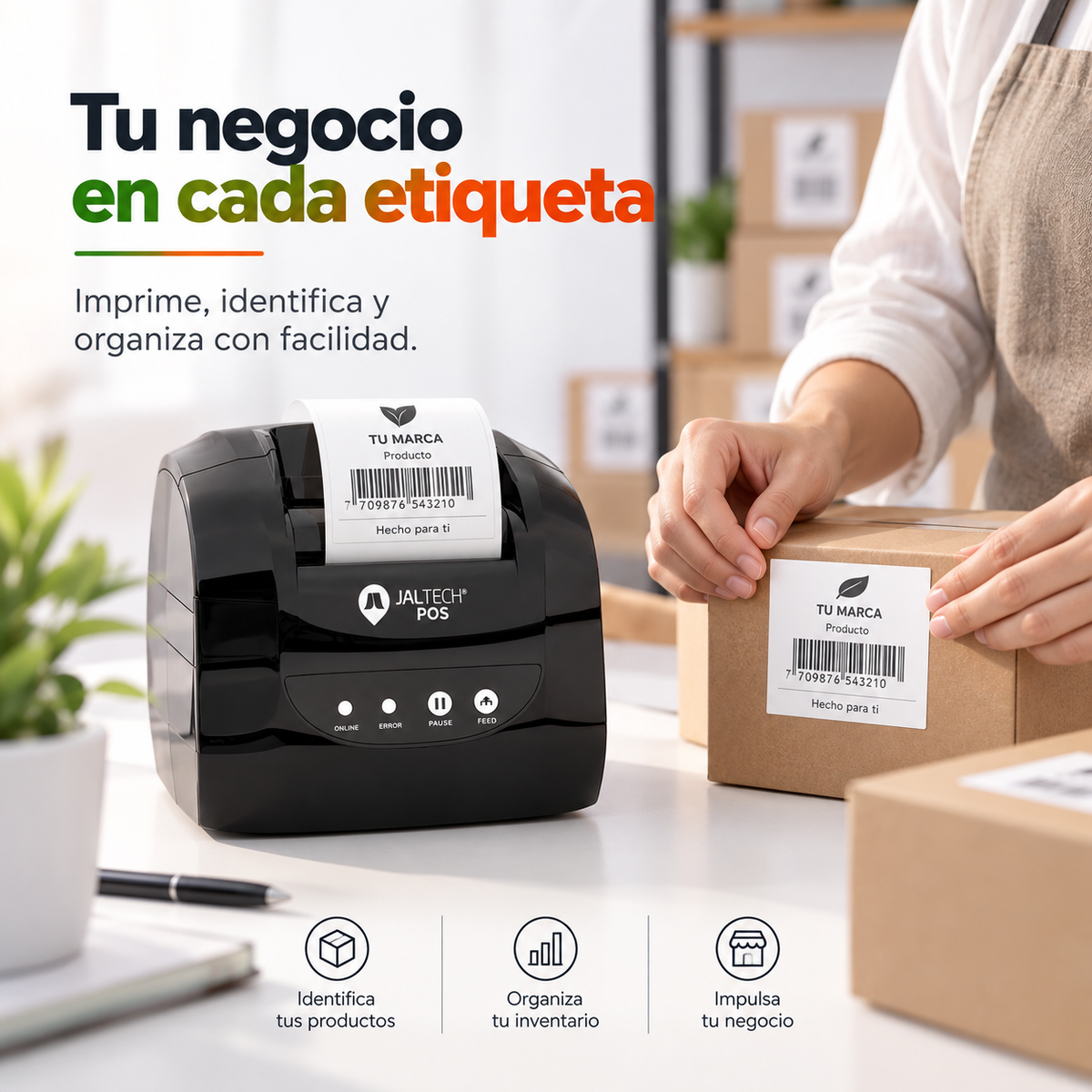 Impresora Térmica 2 en 1 Jaltech JAL838L
