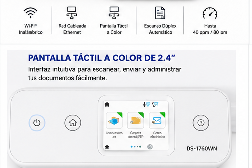 Epson • Escáner de Documentos DS-1760WN