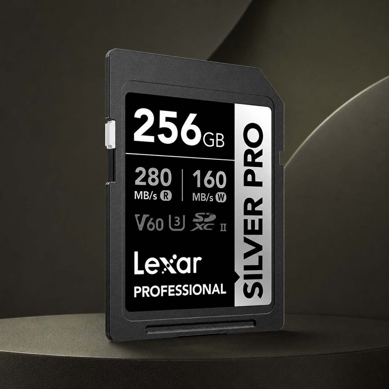 Lexar® Professional SILVER PRO SDXC™ UHS-II Card / V60 up to 280MB/s read, up to 120MB/s write 256 GB