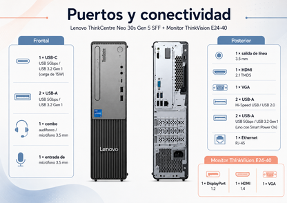 PC Lenovo ThinkCentre Neo 30s Gen 5 SFF