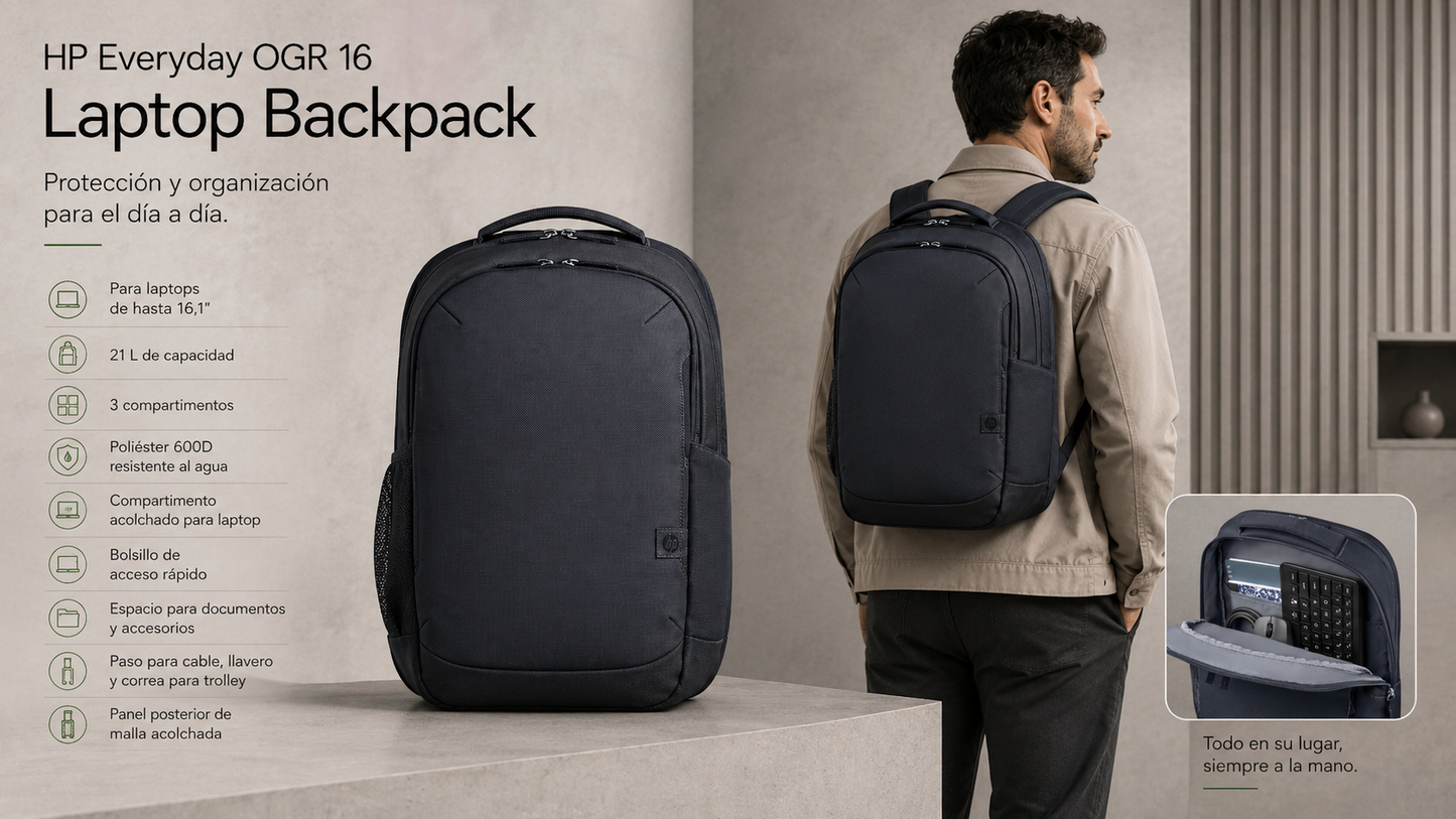 HP • Everyday OGR 16 Laptop Backpack
