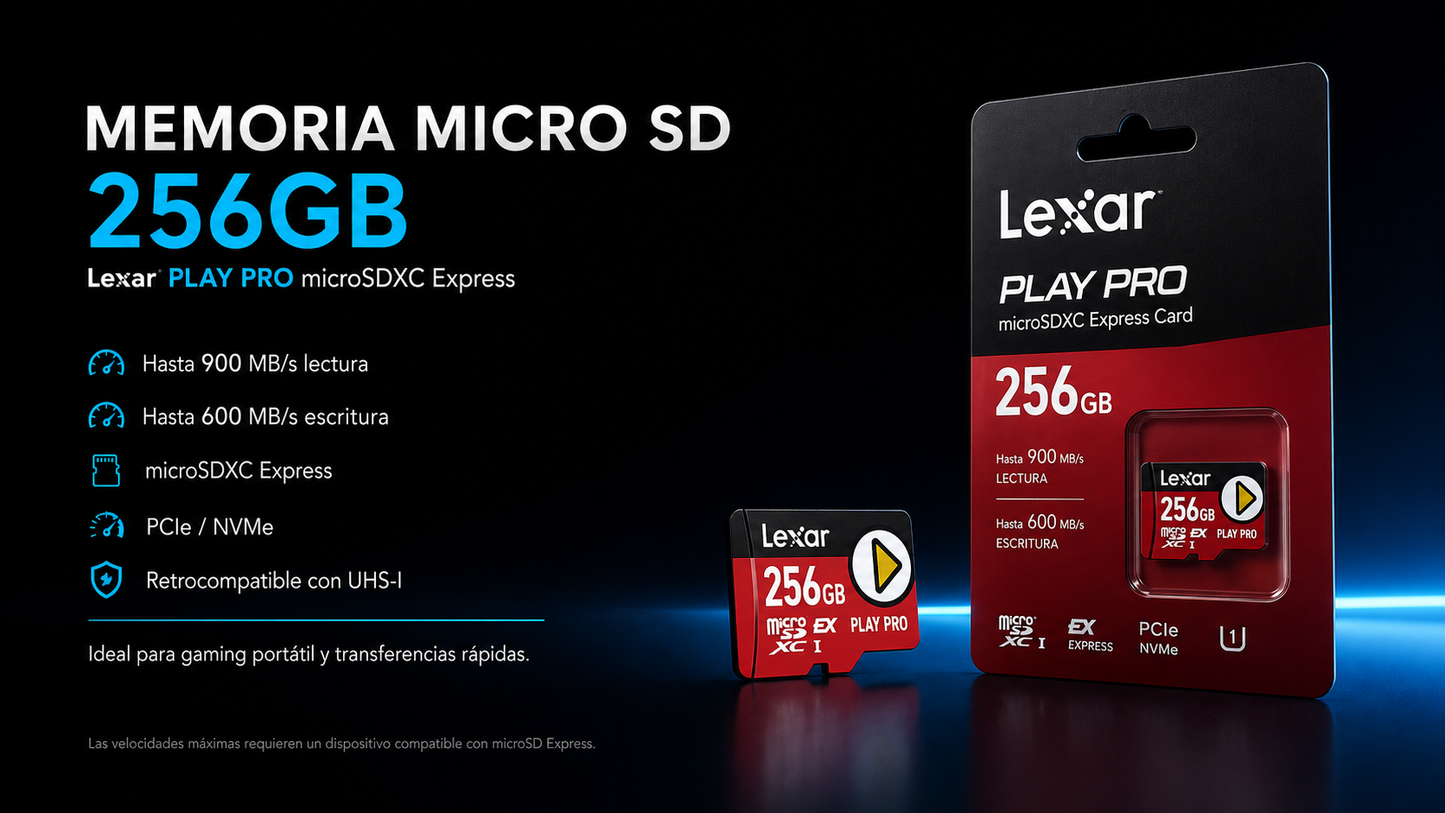 MEMORIA MICRO SD 256GB – up to 900MB/s read, up to 600MB/s write 256GB