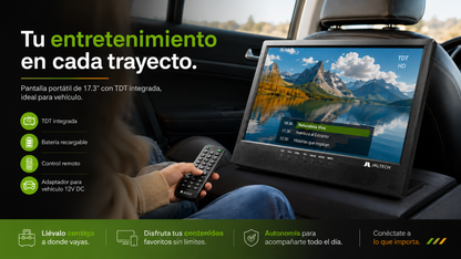 Monitor/TV inteligente portátil Jaltech de 17.3”
