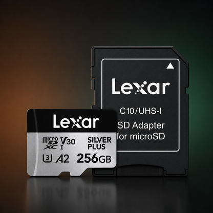 Memoria micro SD Professional SILVER PLUS microSDXC™ UHS-I Card 256GB- up to 205MB/s read
