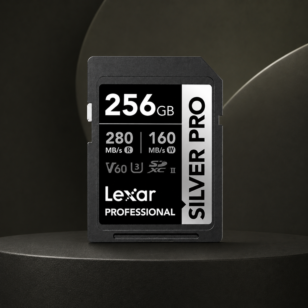 Lexar® Professional SILVER PRO SDXC™ UHS-II Card / V60 up to 280MB/s read, up to 120MB/s write 256 GB