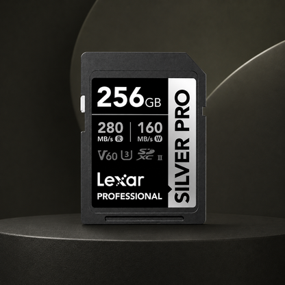 Lexar® Professional SILVER PRO SDXC™ UHS-II Card / V60 up to 280MB/s read, up to 120MB/s write 256 GB