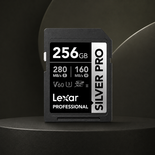 Lexar® Professional SILVER PRO SDXC™ UHS-II Card / V60 up to 280MB/s read, up to 120MB/s write 256 GB