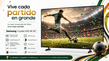 Smart TV Samsung Crystal U8000F de 50” modelo 2025