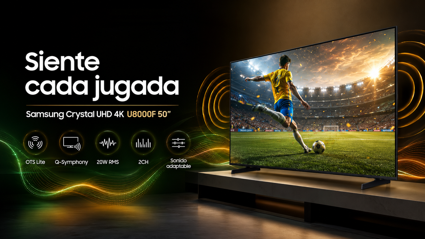 Smart TV Samsung Crystal U8000F de 50” modelo 2025