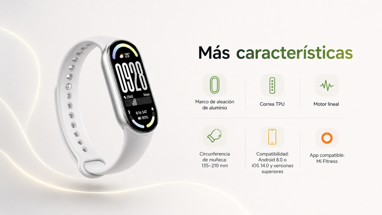 RELOJES INTELIGENTES Xiaomi Smart Band 10 Glacier Silver
